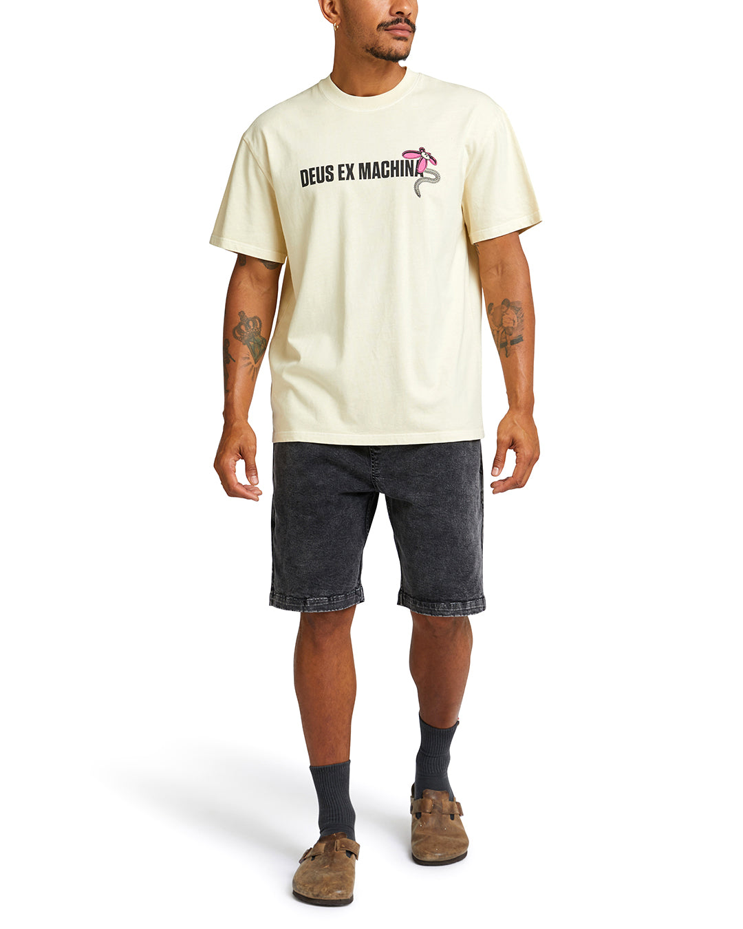 Surf Shop Tee - Dirty White|Model